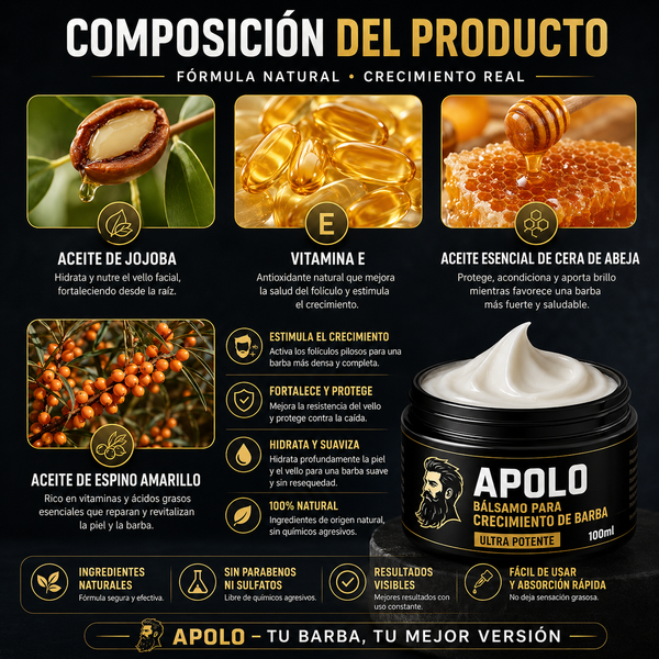 Apolo Bálsamo Estimulante de Barba