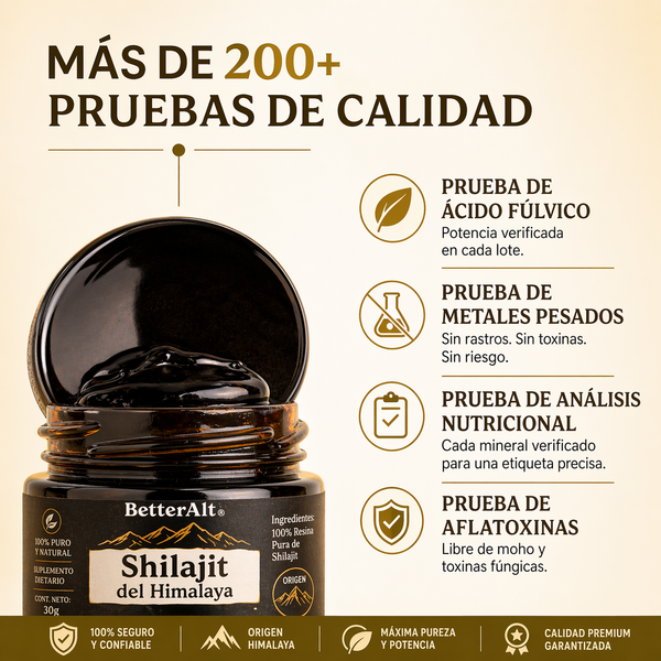 Shilajit Oro Energía Pura Resina Potente